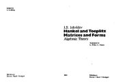 book Hankel and Toeplitz matrices and forms: algebraic theory