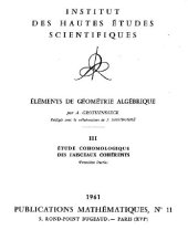 book EGA III 1: Etudes cohomologiques et faisceaux coherents