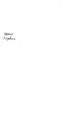 book Linear algebra