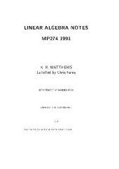 book Elementary linear algebra: lecture notes