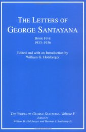 book The Letters of George Santayana, Book 5: 1933-1936