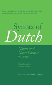 book Syntax of Dutch: Nouns and Noun Phrases (Volume I)