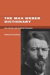 book The Max Weber Dictionary: Key Words and Central Concepts