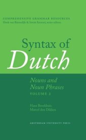 book Syntax of Dutch: Nouns and Noun Phrases, Volume 2