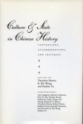 book Culture and State in Chinese History: Conventions, Accommodations, and Critiques