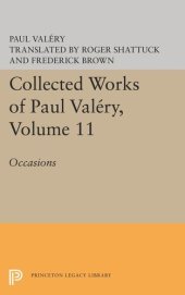 book Collected Works of Paul Valery, Volume 11: Occasions