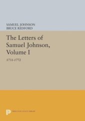 book The Letters of Samuel Johnson, Volume I: 1731-1772