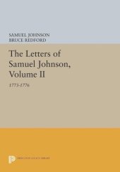 book The Letters of Samuel Johnson, Volume II: 1773-1776