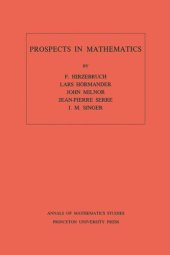 book Prospects in Mathematics. (AM-70), Volume 70