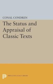 book The Status and Appraisal of Classic Texts