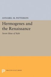 book Hermogenes and the Renaissance: Seven Ideas of Style