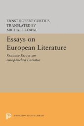 book Essays on European Literature