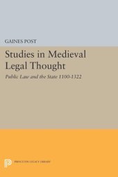 book Studies in Medieval Legal Thought: Public Law and the State 1100-1322