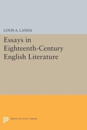 book Essays in Eighteenth-Century English Literature