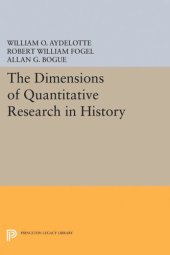 book The Dimensions of Quantitative Research in History