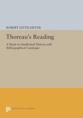 book Thoreau's Reading: A Study in Intellectual History with Bibliographical Catalogue