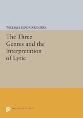 book The Three Genres and the Interpretation of Lyric