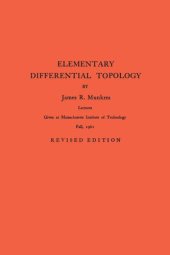 book Elementary Differential Topology. (AM-54), Volume 54