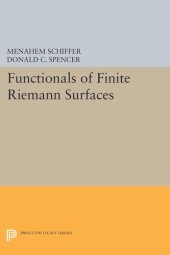 book Functionals of Finite Riemann Surfaces