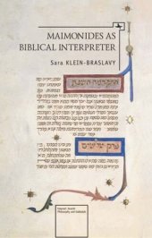 book Maimonides as Biblical Interpreter