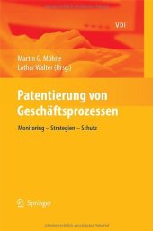 book Patentierung von Geschäftsprozessen: Monitoring - Strategien - Schutz 