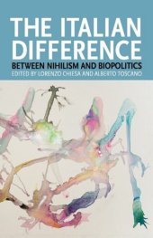 book The Italian Difference: Between Nihilism and Biopolitics 