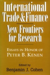 book International Trade and Finance: New Frontiers for Research