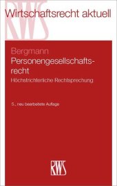 book Höchstrichterliche Rechtsprechung zum Personengesellschaftsrecht