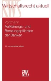 book Aufklärungs- und Beratungspflichten der Banken