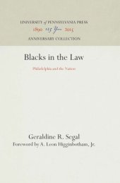 book Blacks in the Law: Philadelphia and the Nation
