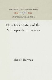 book New York State and the Metropolitan Problem