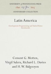 book Latin America: Development Programming and United States Investments