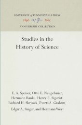 book Studies in the History of Science