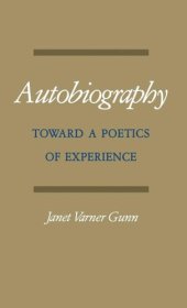 book Autobiography: Toward a Poetics of Experience