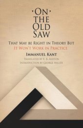 book On the Old Saw: That May be Right in Theory But It Won't Work in Practice