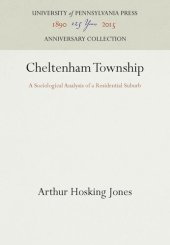 book Cheltenham Township: A Sociological Analysis of a Residential Suburb