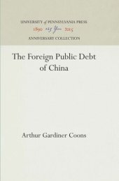 book The Foreign Public Debt of China