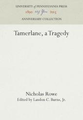 book Tamerlane, a Tragedy