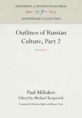 book Outlines of Russian Culture, Part 2: Literature