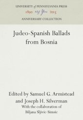 book Judeo-Spanish Ballads from Bosnia