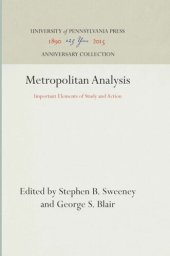 book Metropolitan Analysis: Important Elements of Study and Action