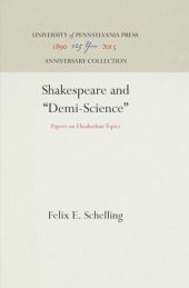 book Shakespeare and "Demi-Science": Papers on Elizabethan Topics