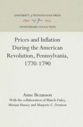 book Prices and Inflation During the American Revolution, Pennsylvania, 1770-1790