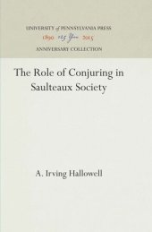 book The Role of Conjuring in Saulteaux Society