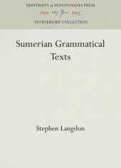 book Sumerian Grammatical Texts