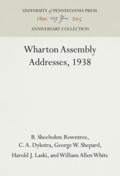 book Wharton Assembly Addresses, 1938