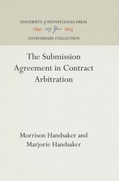 book The Submission Agreement in Contract Arbitration