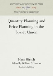 book Quantity Planning and Price Planning in the Soviet Union