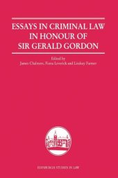 book Essays in Criminal Law in Honour of Sir Gerald Gordon