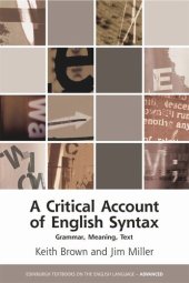 book A Critical Account of English Syntax: Grammar, Meaning, Text